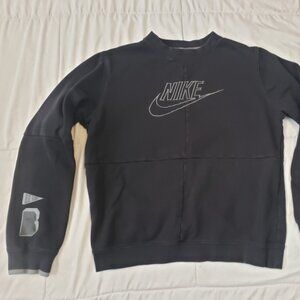 Boy's Nike Black Crewneck Sweatshirt Size XL Blue Ribbon Embroidered